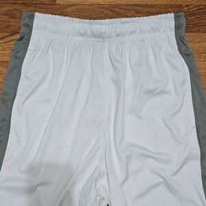 Russell Athletic White and Gray Men's Athletic Shorts